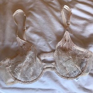 White Metallic Sheer Bralette | Forever 21 32a